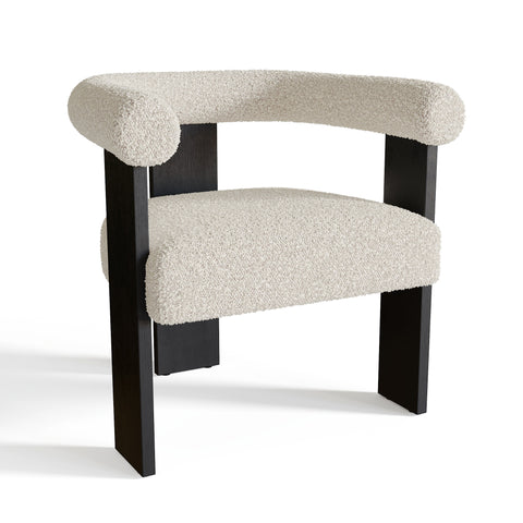 Fauteuil de salle à manger KLOE bouclette