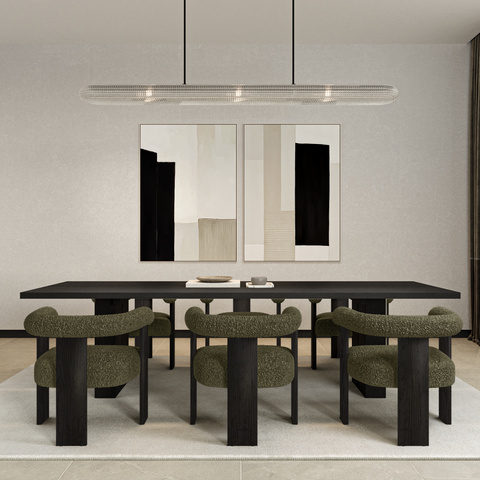 Fauteuil de salle à manger KLOE bouclette