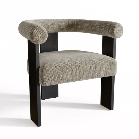 Fauteuil de salle à manger KLOE velours chenillé