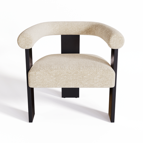 Fauteuil de salle à manger KLOE velours chenillé