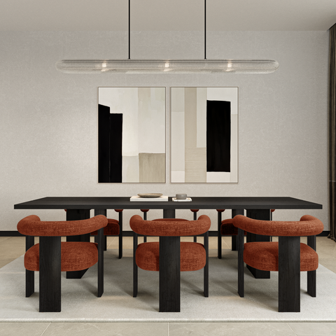 Fauteuil de salle à manger KLOE velours chenillé