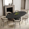 Lot de 2 chaises LILY Velours tramé pieds noirs