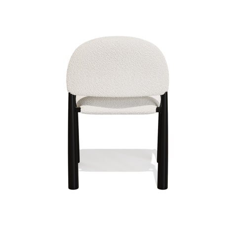 Lot de 2 Chaises Milo Bouclette Pieds Noirs