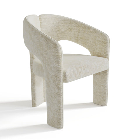 Fauteuil de salle à manger LOREN velours chenillé