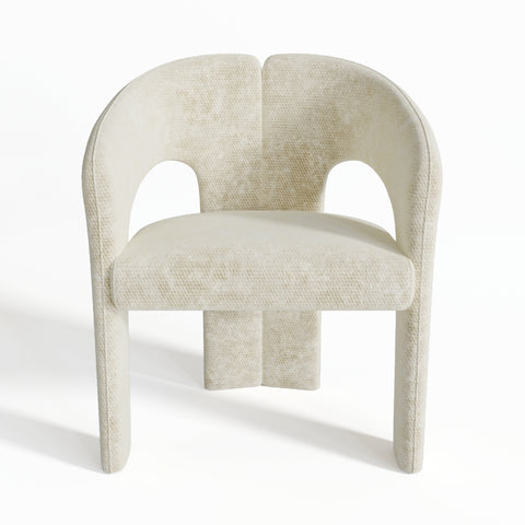 Fauteuil de salle à manger LOREN velours chenillé