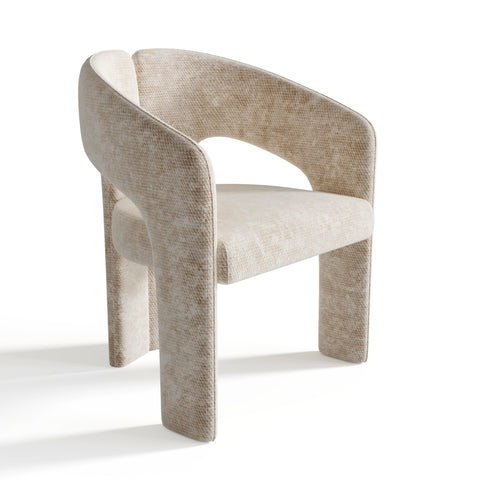 Fauteuil de salle à manger LOREN velours chenillé