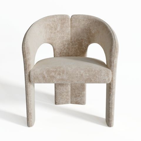 Fauteuil de salle à manger LOREN velours chenillé