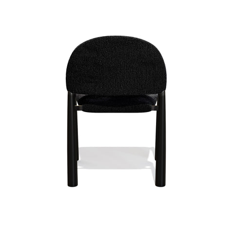 Lot de 2 Chaises Milo Velours texturé Pieds Noirs