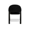 Lot de 2 Chaises Milo Velours texturé Pieds Noirs