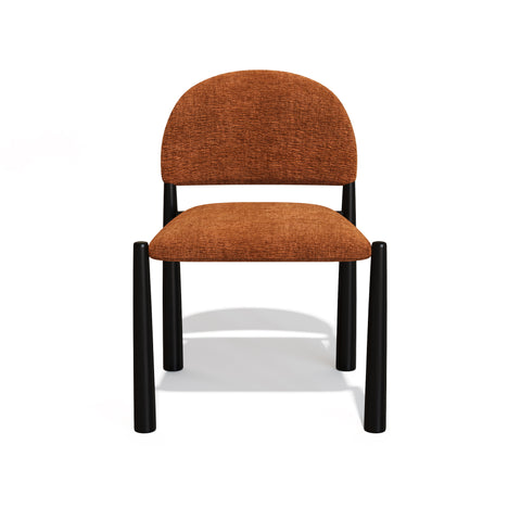 Lot de 2 Chaises Milo Velours texturé Pieds Noirs
