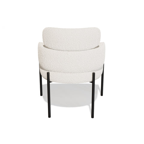 Lot de 2 Chaises Lara Bouclette Pieds noirs