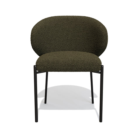 Lot de 2 Chaises Luca Bouclette Pieds Noirs