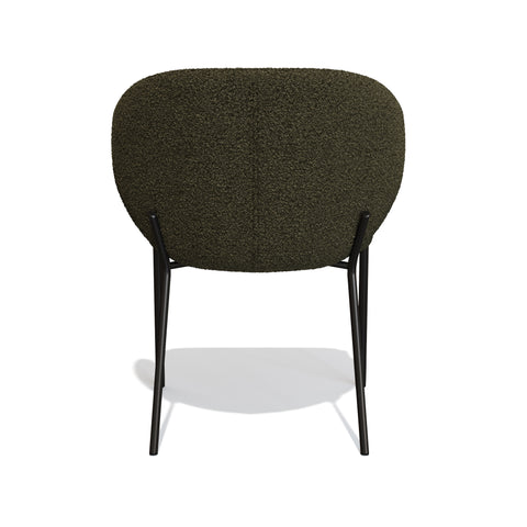 Lot de 2 Chaises Luca Bouclette Pieds Noirs