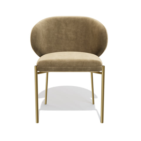 Lot de 2 Chaises Luca Velours Pieds dorés mats