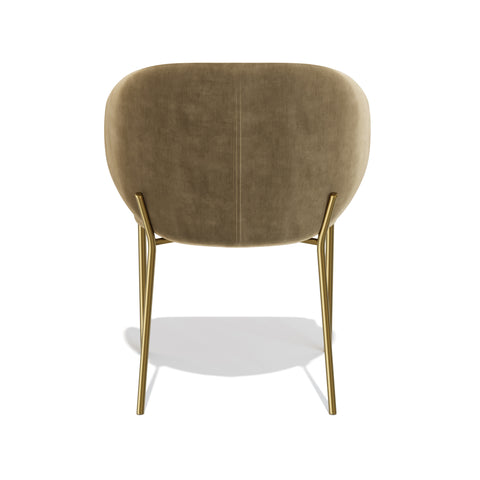 Lot de 2 Chaises Luca Velours Pieds dorés mats