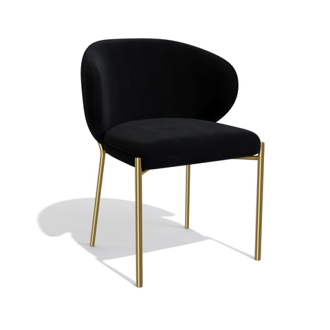 Lot de 2 Chaises Luca Velours Pieds dorés mats