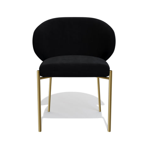 Lot de 2 Chaises Luca Velours Pieds dorés mats