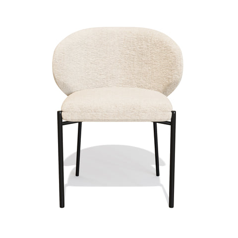 Lot de 2 Chaises Luca Velours texturé Pieds Noirs
