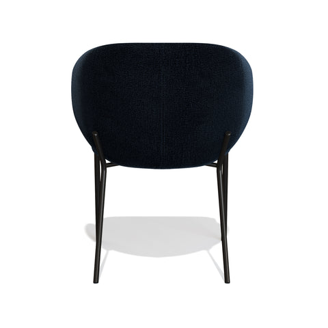 Lot de 2 Chaises Luca Velours texturé Pieds Noirs