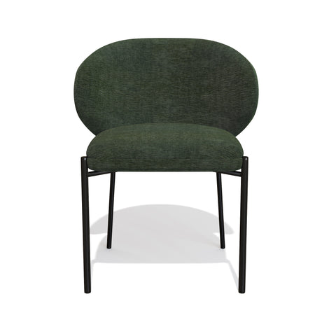 Lot de 2 Chaises Luca Velours texturé Pieds Noirs