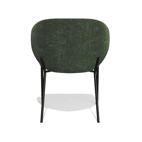 Lot de 2 Chaises Luca Velours texturé Pieds Noirs