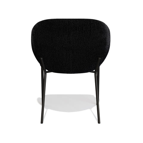 Lot de 2 Chaises Luca Velours texturé Pieds Noirs