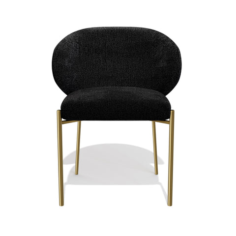 Lot de 2 Chaises Luca Velours texturé Pieds dorés mats