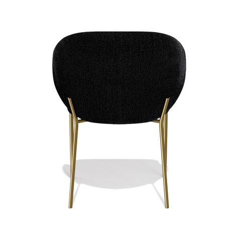 Lot de 2 Chaises Luca Velours texturé Pieds dorés mats