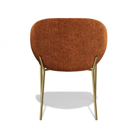 Lot de 2 Chaises Luca Velours texturé Pieds dorés mats