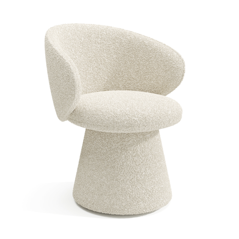 Fauteuil de salle à manger pivotant FLARE bouclette