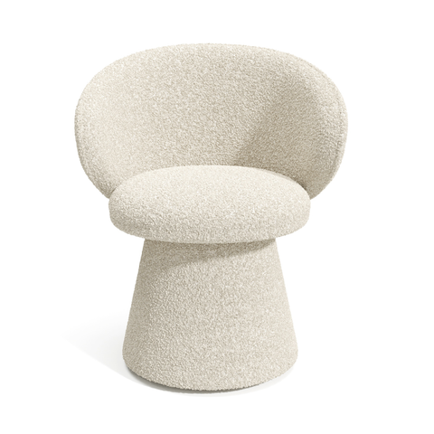 Fauteuil de salle à manger pivotant FLARE bouclette