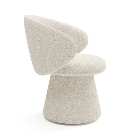 Fauteuil de salle à manger pivotant FLARE bouclette