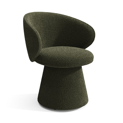Fauteuil de salle à manger pivotant FLARE bouclette