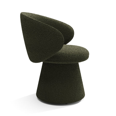 Fauteuil de salle à manger pivotant FLARE bouclette