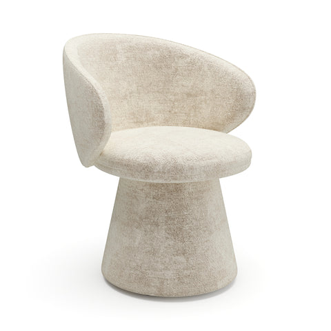 Fauteuil de salle à manger pivotant FLARE velours texturé
