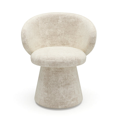 Fauteuil de salle à manger pivotant FLARE velours texturé