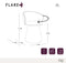 Fauteuil de salle à manger pivotant FLARE velours texturé
