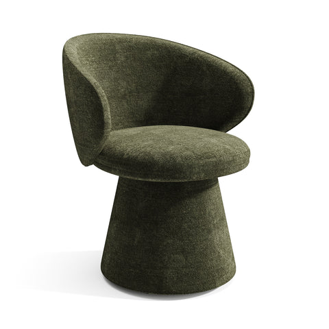 Fauteuil de salle à manger pivotant FLARE velours texturé