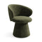 Fauteuil de salle à manger pivotant FLARE velours texturé
