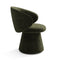 Fauteuil de salle à manger pivotant FLARE velours texturé