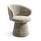 Fauteuil de salle à manger pivotant FLARE velours texturé