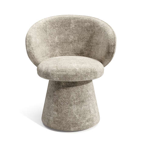 Fauteuil de salle à manger pivotant FLARE velours texturé