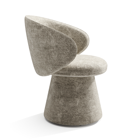 Fauteuil de salle à manger pivotant FLARE velours texturé