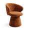 Fauteuil de salle à manger pivotant FLARE velours texturé