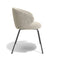 Lot de 2 chaises LUNA bouclette et pieds noirs