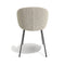 Lot de 2 chaises LUNA bouclette et pieds noirs