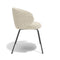 Lot de 2 chaises LUNA bouclette et pieds noirs