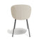 Lot de 2 chaises LUNA bouclette et pieds noirs