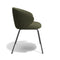 Lot de 2 chaises LUNA bouclette et pieds noirs