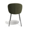 Lot de 2 chaises LUNA bouclette et pieds noirs